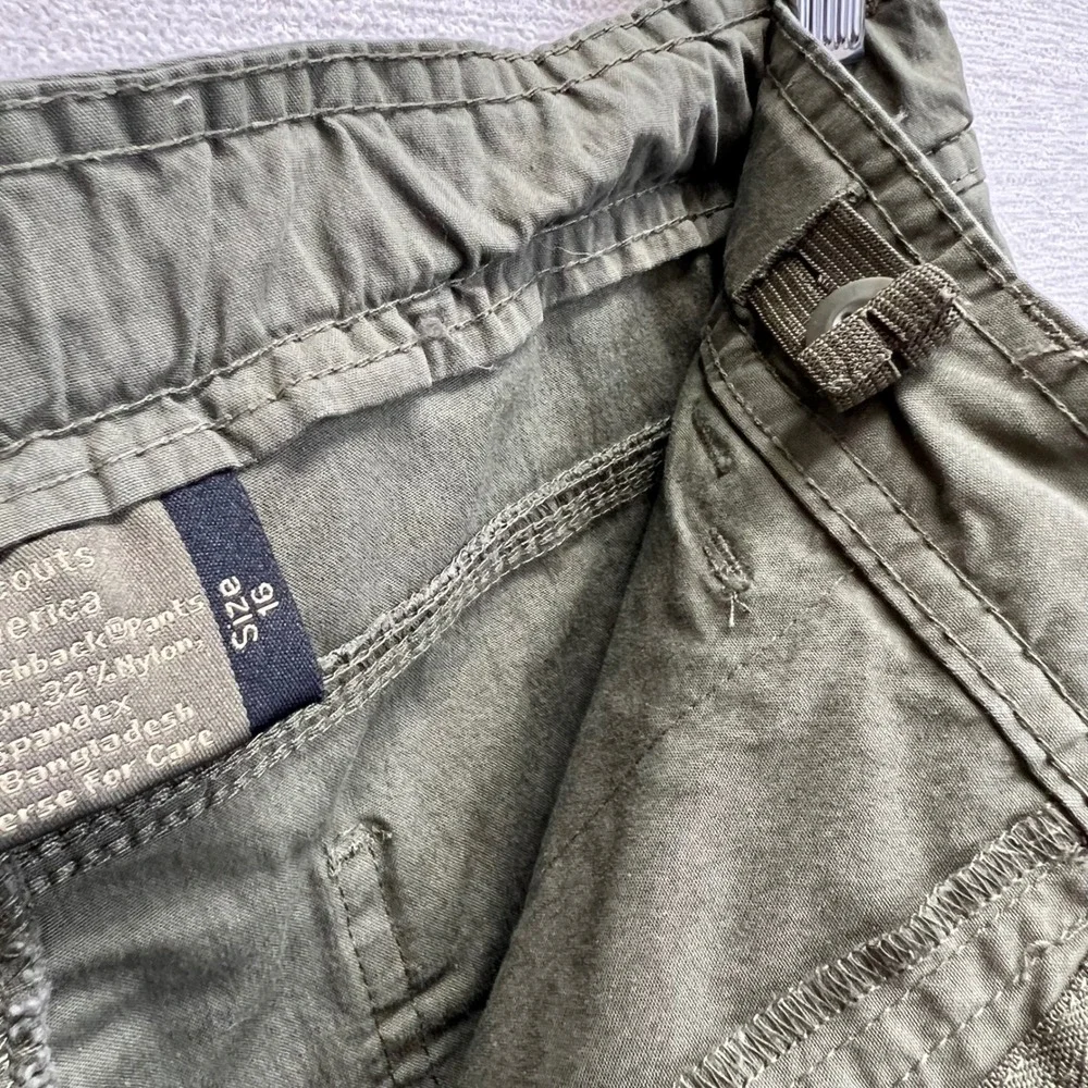 Boy Scouts of America Youth Switchback Cargo Shorts ONLY Olive Green SZ 16 READ